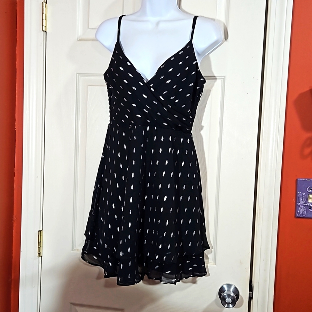 Lily Rose Black spaghetti strap slip dress
